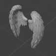 7.jpg 一对天使翅膀的雕塑 印刷模型