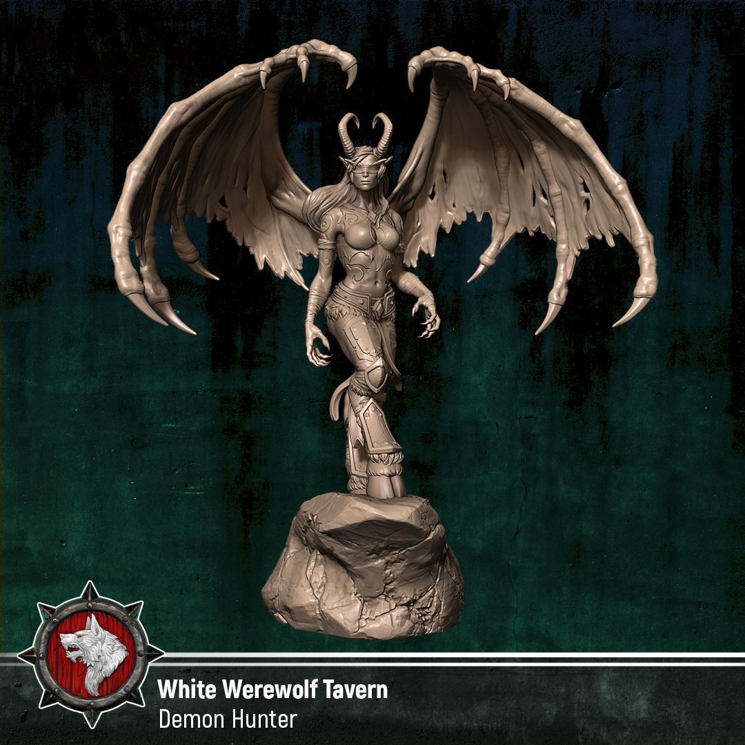 DH.jpg Free STL file Demon Hunter - World of Warcraft (Fan art)・3D print design to download, White_Werewolf_Tavern