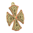 cross-06 v9-02.png neck pendant keychain Catholic protective cross v06 3d-print and cnc