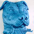 pitbull4.png Pitbull Key Guard Dog Wall Sculpture Unsupported Sculpture Print in place
