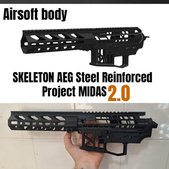 Propaganda-MIDAS-2.png AIRSOFT SKELETON AEG - Printable Airsoft Body - Project MIDAS 2.0 - PAAR 15 - Steel Reinforced