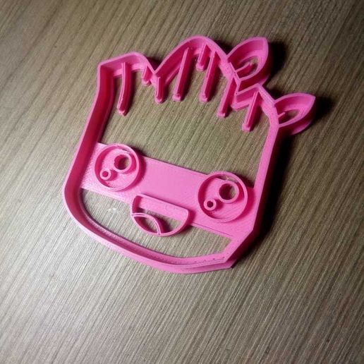 Baby Groot face cookies cutter - 3D model önizlemesi