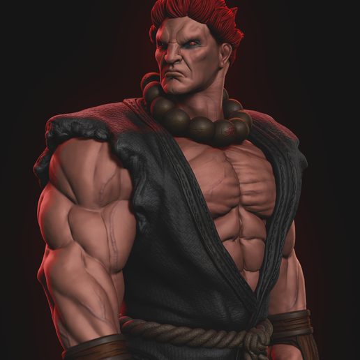 Street Fighter Akuma 3D Stl - 3D model önizlemesi