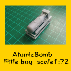littleboy.png STL file atomic bomb little boy scale 1:72・3D printing idea to download