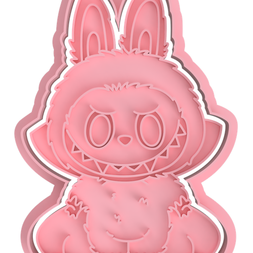 LABUBU VAMPIRE CUTTERS FOR COOKIES AND FONDANT - 3D model önizlemesi