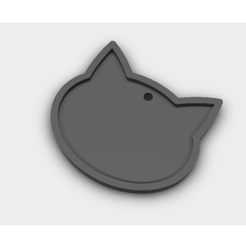 catblank1.stl.png STL file cat tag blank・Model to download and 3D print