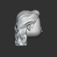 08.png A female head in a POP style. Half Up Half Down hair. WH_2-4