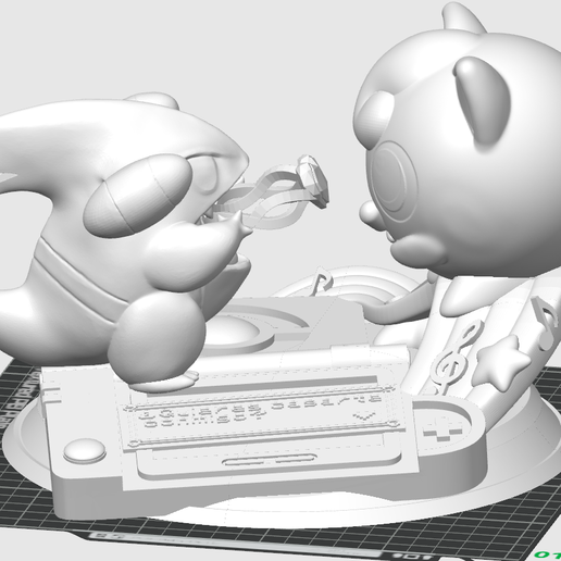 jigglypuff and gible couple with ring and pokedex base