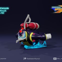 Chill-Penguin-Pose-02-002.jpg Archivo 3D Pingüino Chill Postura de ataque Dash・Diseño de impresión en 3D para descargar