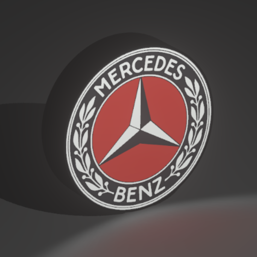 Mercedes Benz Logo Glowing Light