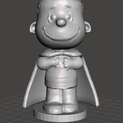 linus-b.jpg Fichier STL linus van pelt avec cape de couverture・Plan imprimable en 3D à télécharger