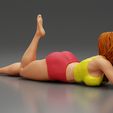 GIRL-02.jpg 3D file Happy Woman Lying on Floor 3D Print Model・3D printer model to download, 3DGeshaft