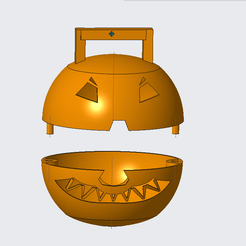 ZUCCA-APERTA.png Archivo STL Calabaza halloween・Modelo para descargar y imprimir en 3D