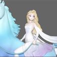 10.jpg Elsa on horse white dress FROZEN2 disney girl princess 3D print model