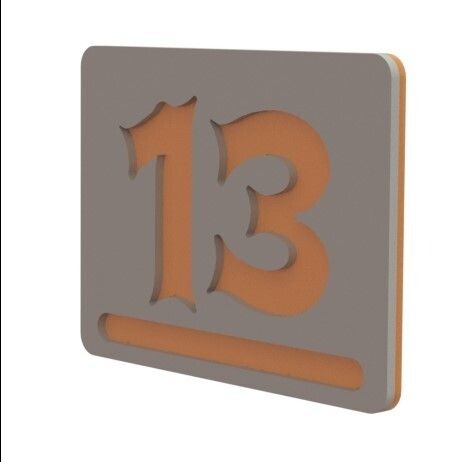 🏢 Nr. 13 - Apartment house door number / Modern 3D Apartment Numbers ...