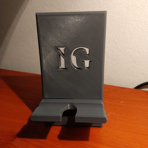 IG initials on holder 3D model