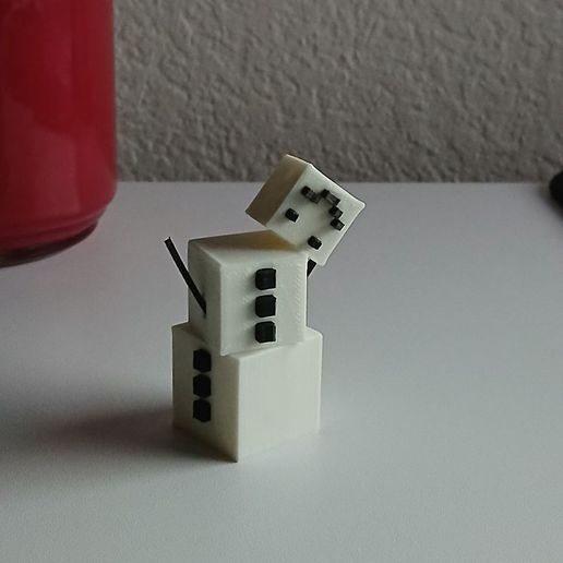 🌨️ Minecraft Snow Golem/Snowman・Free 3D File for 3D printing・Cults