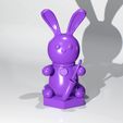 1.jpg Cute Bunny Figurine – Hollow 3D Print Model (2mm Wall Thickness)