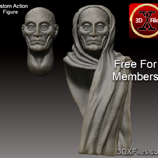 Trinto Duaba – Head Sculpt – Star Wars Custom Action Figure – 3D Print File STL