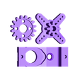 all_pieces_micro.stl Dasaki compact servo 1:2 (2x) multiplier gearbox