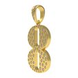 05.jpg Letter 8 Flush Setting Diamond Pendant