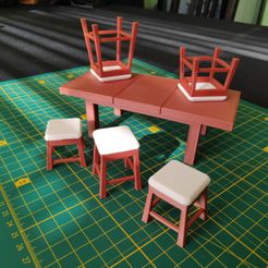 IMG_20210327_083933.jpg STL file Dollhouse: stools・3D printing idea to download