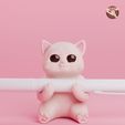 1.jpg Cat Pen Holder - Cute Kitten Pencil Holder / Organizer | Aesthetic Desk Buddy Figurine | Gift For Cat Lovers