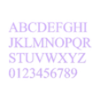 Uppercase_Regular.stl TIMES NEW ROMAN - 3D LETTERS, NUMBERS AND SYMBOLS