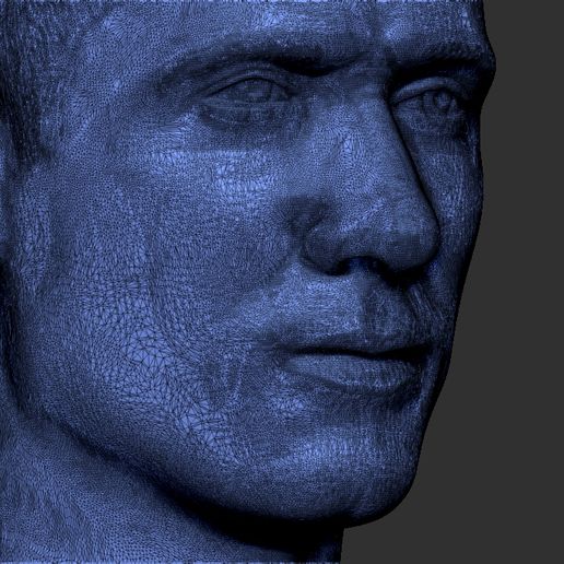 28.jpg Download OBJ file Robert Lewandowski bust for 3D printing • 3D printing object, PrintedReality