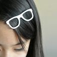 glasses01.jpg STL-Datei Glasses shaped hair clip・Modell für 3D-Drucker zum Herunterladen