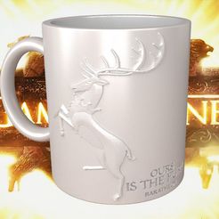 3.2.jpg STL-Datei Game Of Thrones Baratheon Coffee Mug・Modell zum Herunterladen und 3D-Drucken