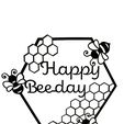 abeja.jpg Cake Topper Adorno Torta - Bee Happy Birthday