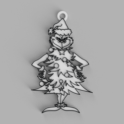 tinker.png The Grinch Santa Claus Christmas tree, keychain - pendant - earring