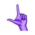 3_SubTool2.stl HAND SIGN LANGUAGE ALPHABET I,J,K,L