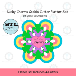 Etsy-Listing-Template-STL.png Lucky Charms Cookie Cutter Platter Set | 4-Cutters | STL File