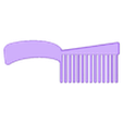 hair_comb.stl 3D Printed Long Tooth Comb
