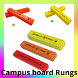 18.png Climbing Campus board Rungs - Hangboard - finger strength trainer - Grip slats  - rock climbing holds  - file for 3D printing