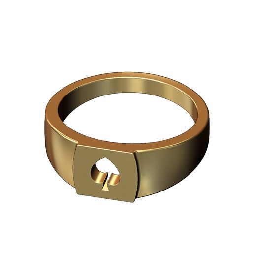 Ace-pocket-signet-ring-size5to9-05.jpg Ace of spades engraving signet ring US sizes 5to9 3D print model