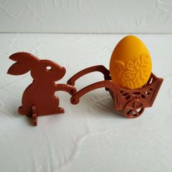 Easter_bunny_2.jpg Descargar archivo STL gratis El conejo de Pascua con una carretilla • Diseño para la impresora 3D, TanyaAkinora