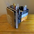 Final5.jpg Modular economical desktop organizer (with drawers, pen pot, book stand, glasses stand, cat, and everything!)