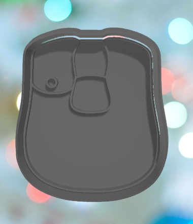 Baby Shower Bib Cookie Cutter 3D model