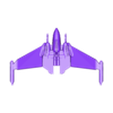 ship-V30-base-attack-mode-thick-disruptors.stl FASA Romulan “Wing” Cruisers: Star Trek starship parts kit expansion #6