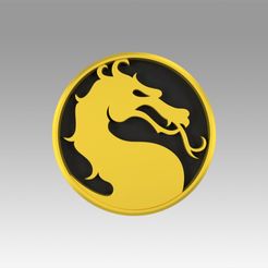 1.jpg Fichier STL Logo Mortal Kombat・Modèle à télécharger et à imprimer en 3D