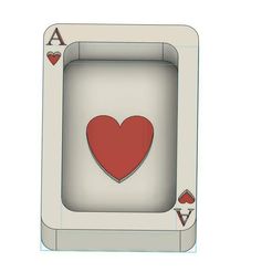 Ace-of-hearts.jpg Fichier STL Cendrier As de Cœur・Modèle pour imprimante 3D à télécharger
