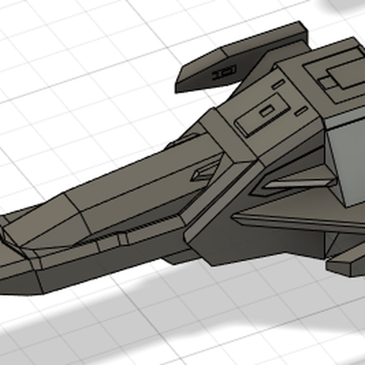 Core Fighter for Sefer Support unit for 1/144 Scale Gunpla 3D model