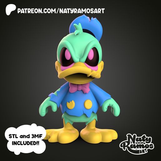 DONALD DUCK CHIBI ZOMBIE - 3D model önizlemesi