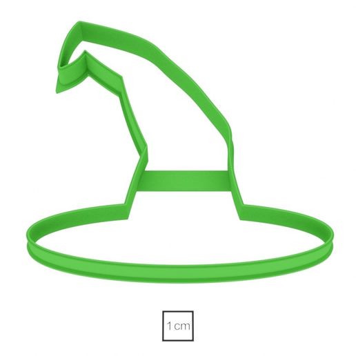 02.jpg Descargar archivo OBJ Cortador de galletas de sombrero de bruja para profesionales • Plan de la impresora 3D, gleblubin