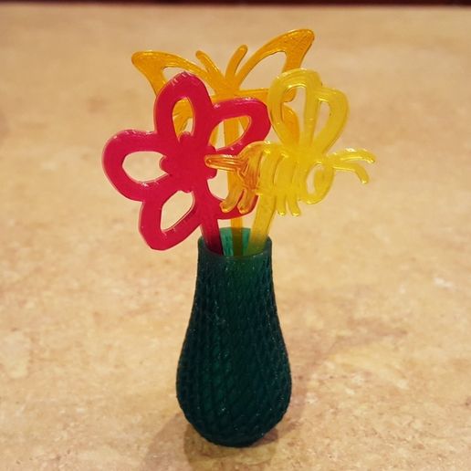 mothers_day_picks0.jpg Download free STL file Spring Flower, Butterfy and Bee Multi Purpose Picks • 3D printable template, barb_3dprintny