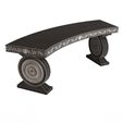 Wireframe-Stone-Bench-01-Curved-1.jpg Stone Bench 01 Curved