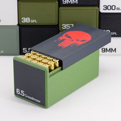 6.5-Creedmoor-1.jpg STL file Ammo box 6.5 Creedmoor ammunition storage 50 rounds ammo crate・3D printable design to download